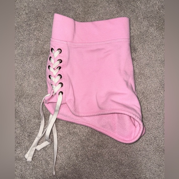PINK VS tie track shorts women size small - Picture 4 of 5